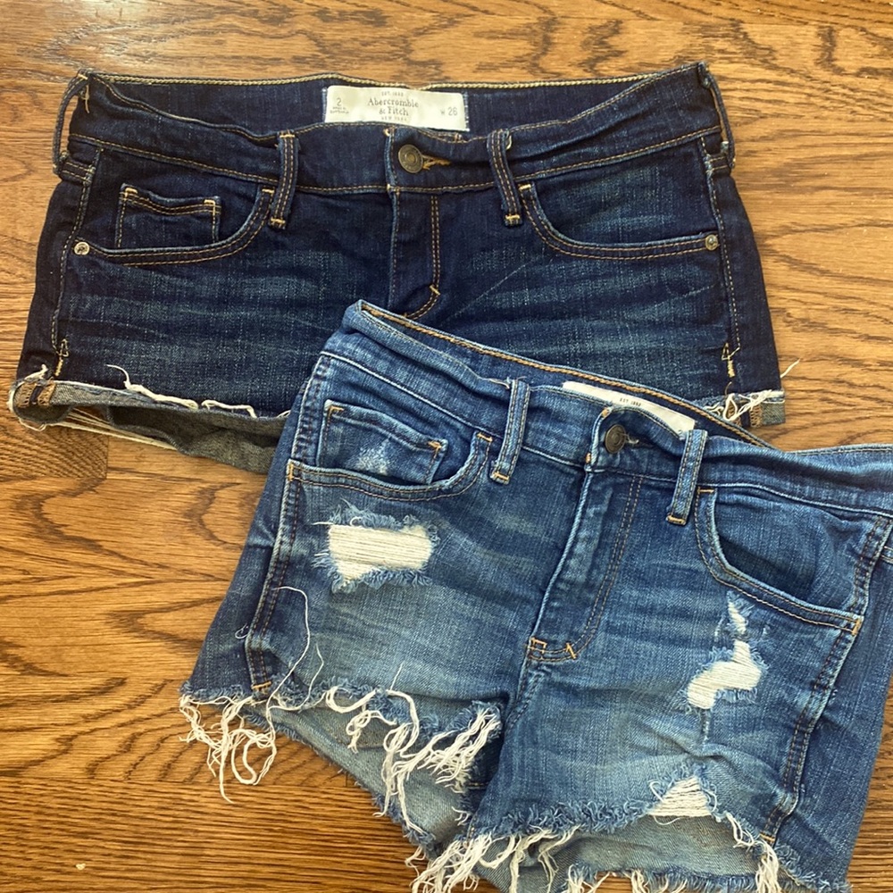Bundle Abercrombie distressed denim shorts